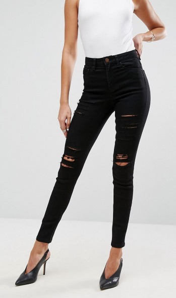 Seluar jeans hitam berpinggang tinggi. Apa yang perlu dipakai, apa yang harus dibeli untuk wanita, untuk kanak-kanak perempuan