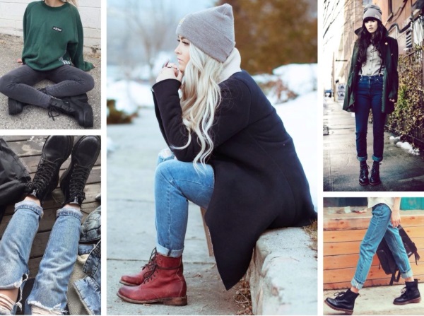 Cómo llevar botas con jeans para mujer. Fotos de imágenes de moda