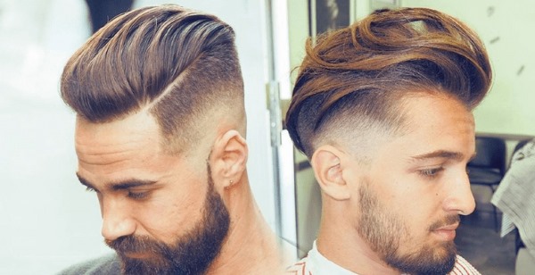 Frizūras vidējiem matiem vīriešiem ar atkāpšanos, augsti pieri, stilīgi. Fotogrāfija