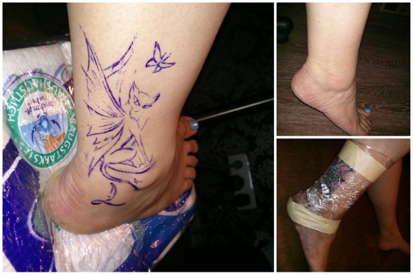 Fotled tatuering för tjejer. Foton, skisser, inskriptioner med betydelse, översättning, blommor