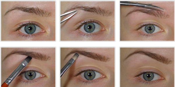 Die besten Augenbrauenschatten: Flüssigkeit, Bleistift, Cremeschatten. Wie man in Stufen richtig malt, Foto