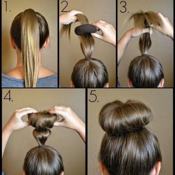 Comment faire un chignon pour cheveux longs, rapidement et magnifiquement, étape par étape avec une photo