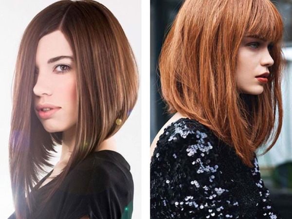 Coupes de cheveux pour femmes avec une frange pour cheveux longs. Photos à la mode, belles, élégantes en 2020