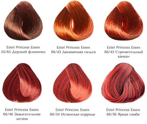 Vopsea de păr Estel Princess Essex. Paletă de culori, fotografii, recenzii