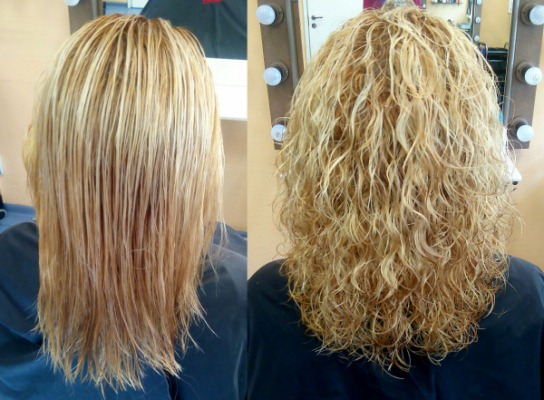 Gruba chemia dla średnich włosów. Zdjęcia przed i po trwałej ondulacji z grzywką i bez