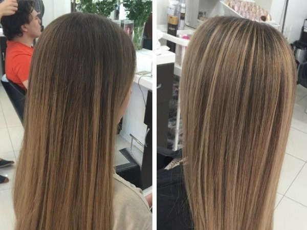 Color cabell castany clar natural. Fotos abans i després de tacar, a qui s’adapta