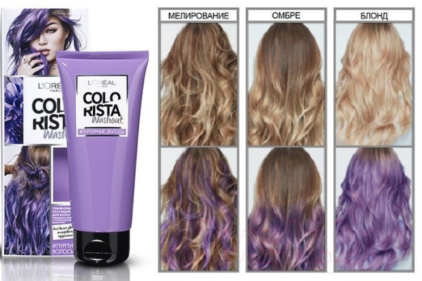 Aschviolette Haarfarbe. Foto, wer passt. Farben, Färbetechniken