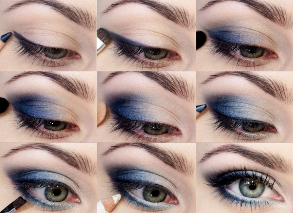 Maquillage avec des cils étendus pour les yeux bruns, verts, bleus, gris. Comment faire étape par étape avec une photo
