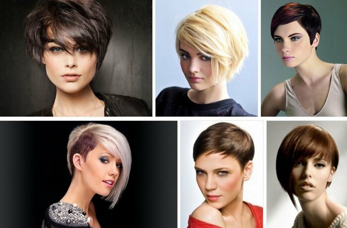 Cắt tóc cho mái tóc rất ngắn dành cho phụ nữ, có và không có tóc mái. Ảnh thời trang siêu ngắn