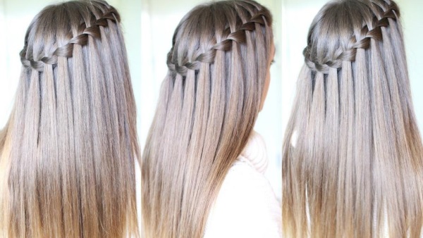 Hairstyle Waterfall pour cheveux longs, moyens et courts. Comment faire étape par étape avec une photo