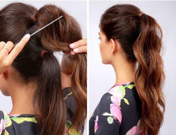 Các kiểu tóc nhanh đẹp cho bạn gái cho mái tóc dài vừa phải. Một bức ảnh