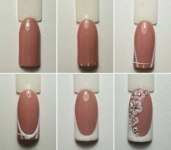 Ružičasti dizajn noktiju za kratke i duge nokte. Fotografija