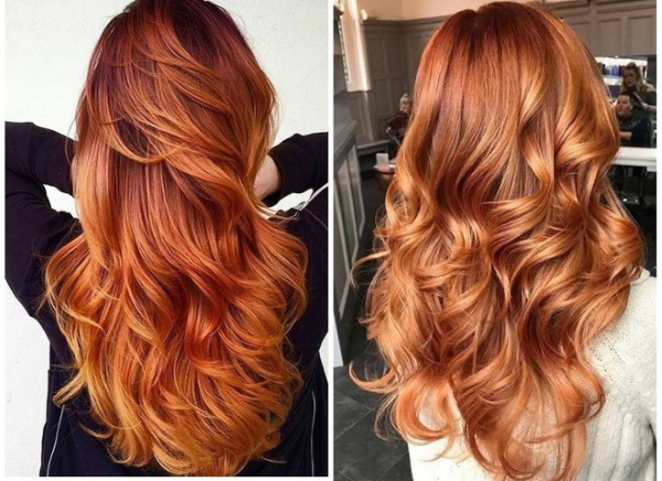 Kaštanově červená barva vlasů. Fotografie, nejlepší barvy, barvicí techniky