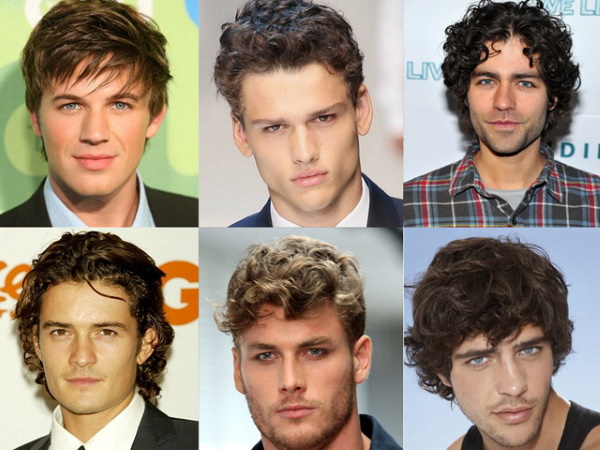 Trendy účesy pro vlnité vlasy. Fotografie muže a ženy