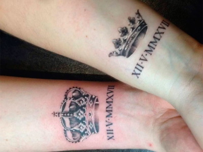 Tatuajes emparejados para dos amantes. Bocetos, inscripciones fotográficas con traducción para marido y mujer, novio y novia
