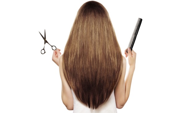 Ekor rubah untuk rambut sederhana hingga panjang. Potongan rambut gambar dari belakang dan depan, yang sesuai
