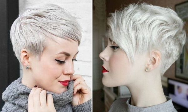 Ultra korta hårklippningar för kvinnor. Bilder av vem som går, framifrån och bakifrån
