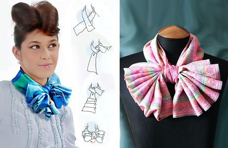 Jak pięknie jest zawiązać szalik na szyi. Sposoby noszenia małych, dużych, kwadratowych, trójkątnych