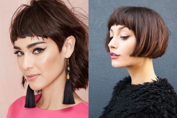Talls de cabell curts per a dones amb serrell. Fotos, tendències de moda 2020