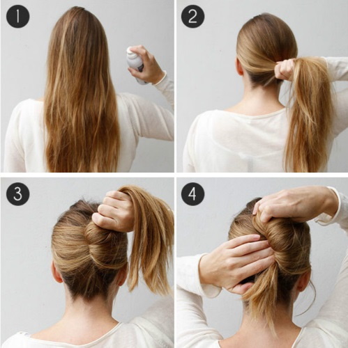 Kako napraviti lijepe punđe za srednju kosu korak po korak vlastitim rukama. Fotografija