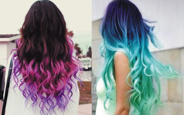 Màu thời trang dành cho tóc sẫm màu có độ dài vừa phải, ngắn, dài. Ảnh trước và sau