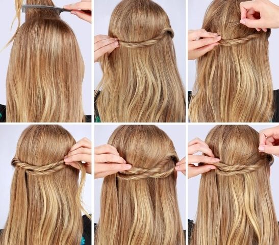 Peinados con trenzas para cabello medio para niñas y niñas. Foto, como hacerlo paso a paso