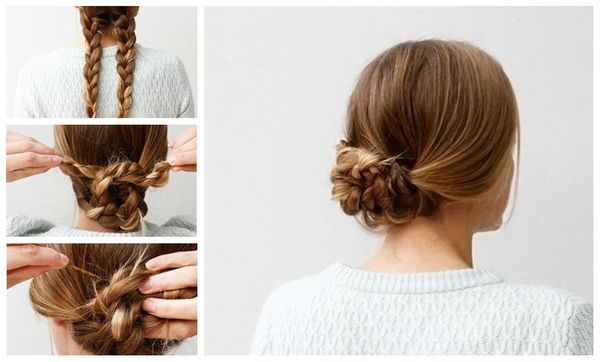 Fryzury z warkoczami dla średnich włosów dla dziewcząt i dziewcząt. Zdjęcie, jak to zrobić krok po kroku