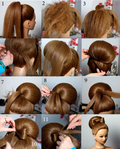 Gaya rambut pengijazahan untuk rambut sederhana kelas 9-11. Foto bagaimana membuat dengan poni dan tanpa