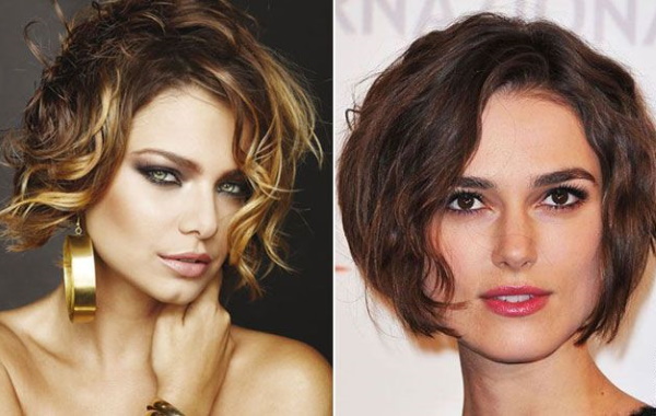 Talls de cabell per a una cara quadrada per a dones amb i sense serrell. Una foto