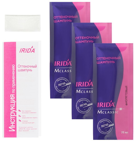 „Irida“ („Irida“) tonuoti šampūnai. Apžvalgos, paletė, naudojimo instrukcijos prieš ir po nuotraukų