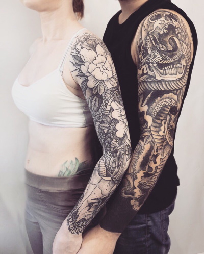 Tatuajes para una pareja de enamorados con significado, inscripciones, fotos con decodificación.