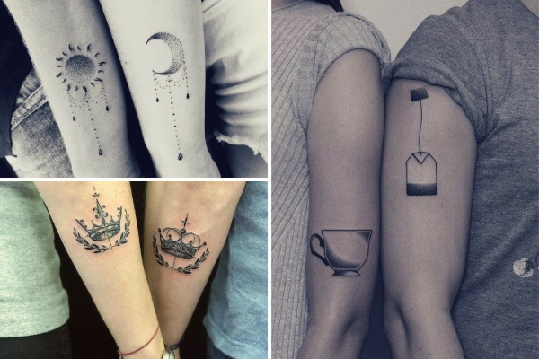 Tatuiruotės įsimylėjėlių porai su prasme, užrašai, nuotraukos su dekodavimu