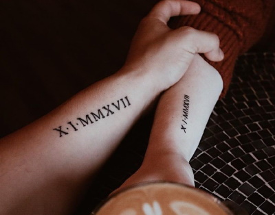 Tatuaje pentru un cuplu de îndrăgostiți cu semnificație, inscripții, fotografii cu decodare