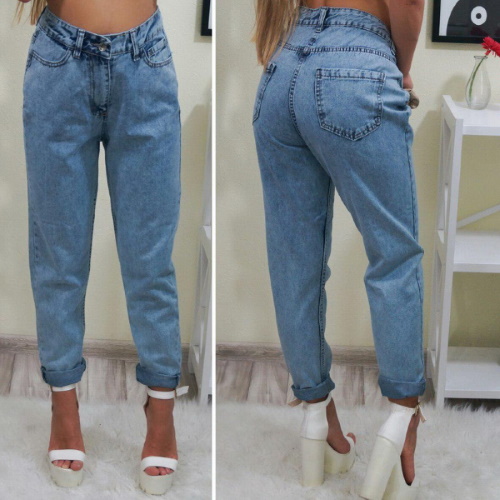Jeans-Bananen für Frauen. Fotos mit hoher, mittlerer Taille, was anziehen, wo kaufen