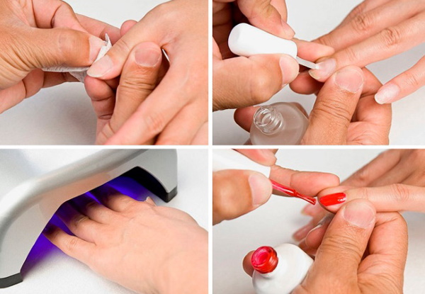 Manicura de esmalte en gel de un color para uñas cortas y largas. Foto, diseños de moda