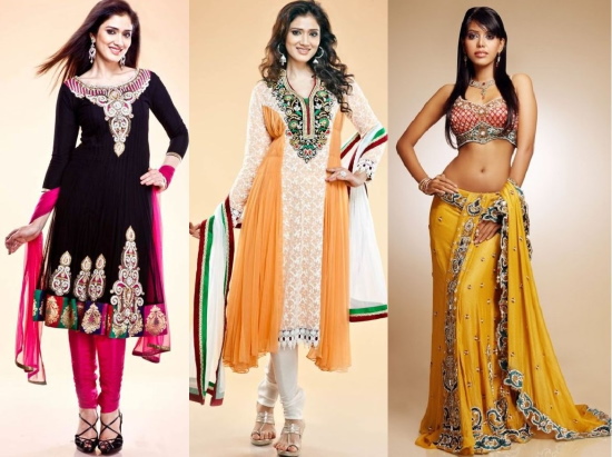 Intialaiset tytöt. Kuva kaunis, meikki, kampaukset, vaatetyyli