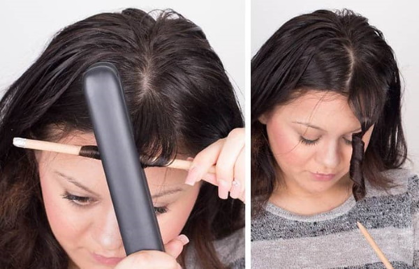 Wie man Locken mit einem Bügeleisen für mittleres Haar macht. Foto Schritt für Schritt für Anfänger