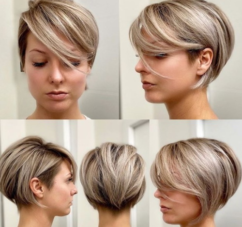 Mūsdienu sieviešu matu griezumi 2020. Foto, vidējiem, īsiem matiem, kuriem nav nepieciešams ieveidot