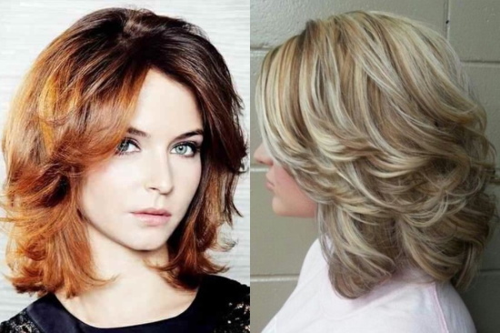 Modern női hajvágás 2020. Fotó, közepes, rövid hajhoz, amely nem igényel frizurát
