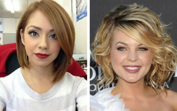 Okrągłe fryzury na twarz dla kobiet po 30-40-50-60 latach. Zdjęcie z grzywką i bez