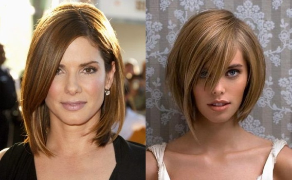 Haarschnitte mit rundem Gesicht für Frauen nach 30-40-50-60 Jahren. Foto mit und ohne Pony