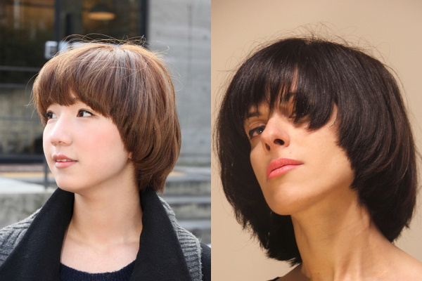 Haarschnitte mit rundem Gesicht für Frauen nach 30-40-50-60 Jahren. Foto mit und ohne Pony