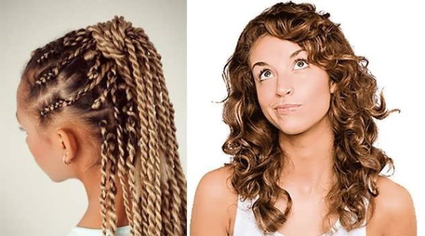 Afro-kiharat keskisuurille hiuksille. Valokuva otsatukka ja ilman, miten se tehdään askel askeleelta