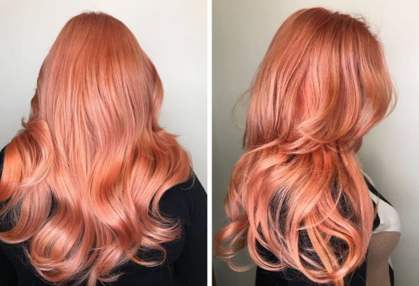 Blonďatá s růžovým odstínem. Fotografie pro krátké, dlouhé vlasy, jak se barva nazývá