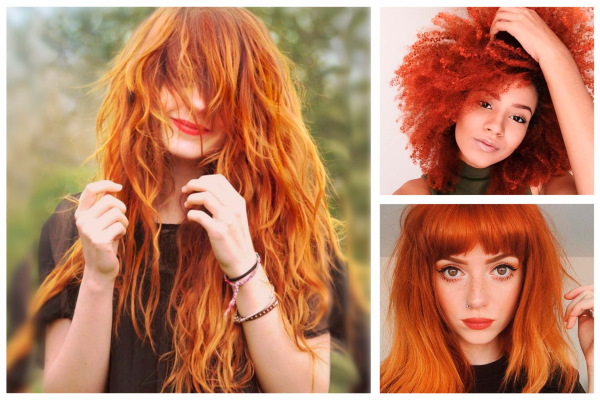 Cheveux roux pour les filles aux yeux bruns, verts, bleus. Photos, peintures, qui convient