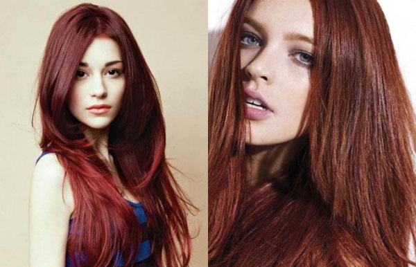 Rött hår för tjejer med bruna, gröna, blå ögon. Foton, målar, vem passar