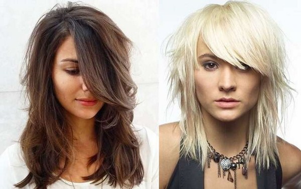 Sieviešu matu griezumi ar gariem sprādzieniem vidējiem matiem. Fotogrāfijas, modes tendences 2020. gads