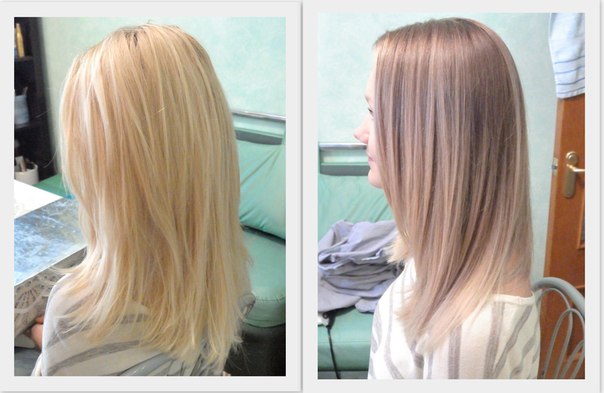 Kolor włosów w kolorze zimnego jasnego blondu. Zdjęcia przed i po barwieniu, recenzje