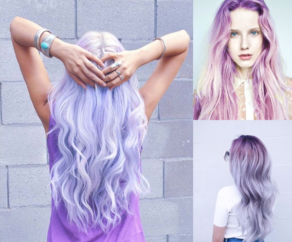 Svijetloljubičasta boja kose. Fotografija s plavom, kratkom kosom, bobom, savjetima